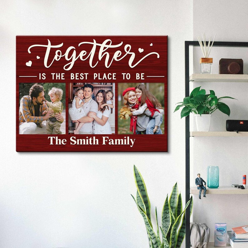 Custom Family Photo Collage Canvas: Personalized Housewarming Gift - Etsy