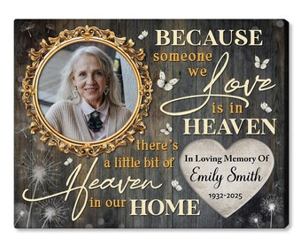 Lienzo fotográfico conmemorativo personalizado: Regalo para recordar a quienes han perdido a un ser querido.