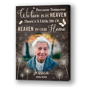 Personalized Memorial Canvas: Photo Tribute, Remembrance Decor