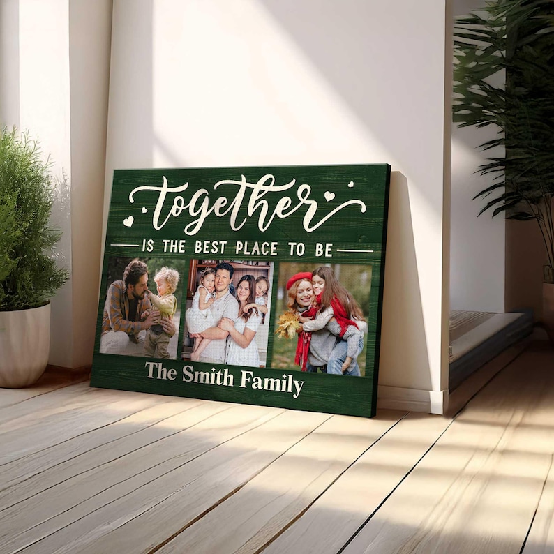 Custom Family Photo Collage Canvas: Personalized Housewarming Gift - Etsy