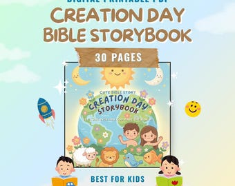 Creation Day Bible Storybook | Kids Ages 3-6 (Printable PDF)