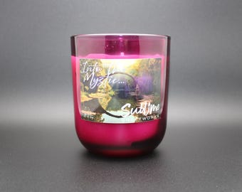 Floral Scented Candle: Merlot Sanoma Glass Jar, Hand-Poured