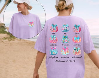 Comfort Colors® Pumpkin Christian Shirt, Buffalo Plaid Pumpkin Shirt, Bible Verse Shirt, Christian Halloween Shirt, Jesus Shirt, Fall Shirt