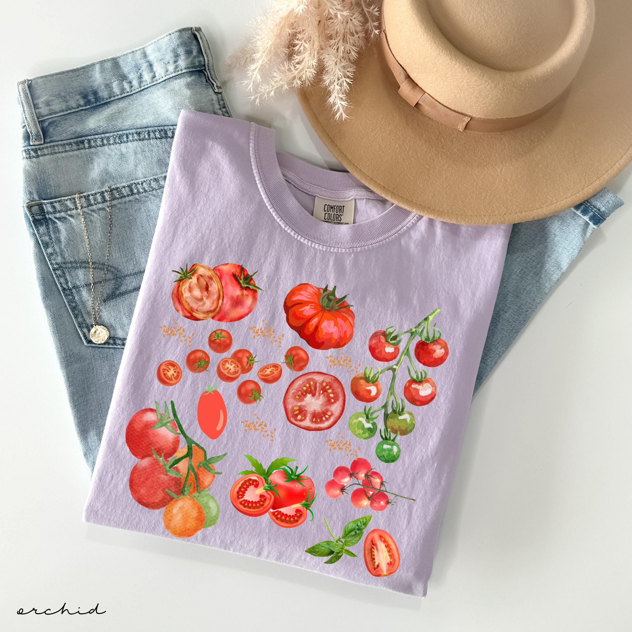 Comfort Colors® Tomato Shirt, Fruit Shirt, Botanical Shirt