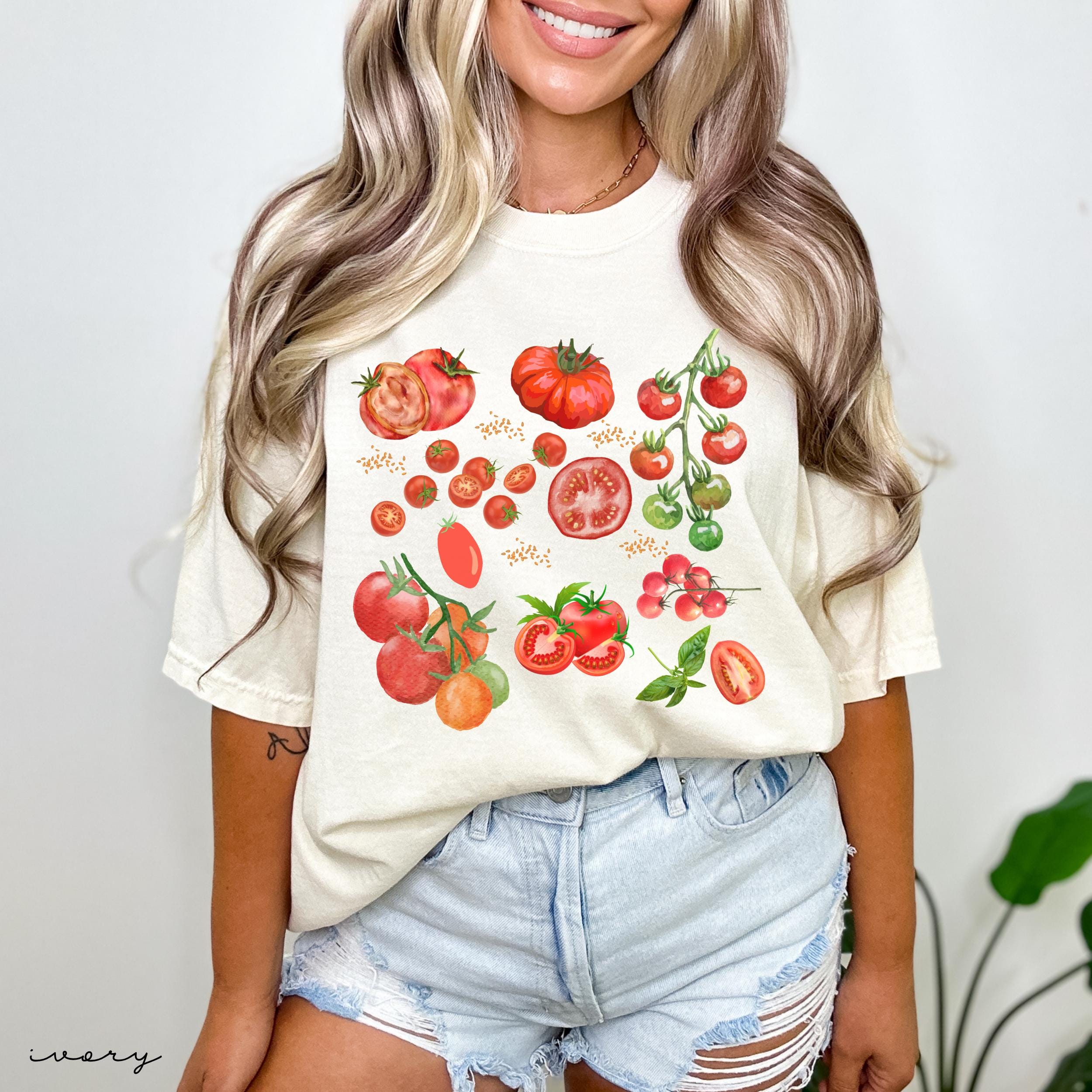 Comfort Colors® Tomato Shirt, Fruit Shirt, Botanical Shirt
