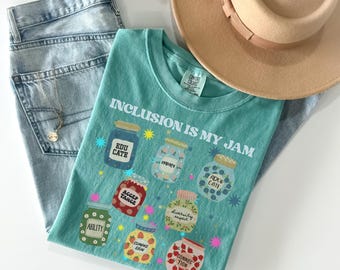 Comfort Colors® Inclusion Shirt, Neurodiversity Shirt, Inclusion Is My Jam, Special Education Teacher, Autism Awareness, Autism Teacher