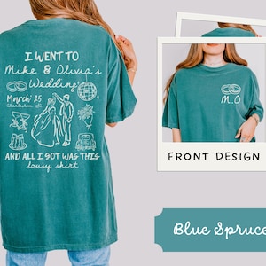 Comfort Colors® Custom Wedding Shirt, Personalized All I Got Was This Shirt, Newly Wed Gift, Wine Bachelorette Shirt, Bridal Party Shirt