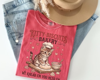 Comfort Colors Cat Shirt Funny Cat Shirt Sourdough Shirt Cat Meme Shirt Cat T Shirt Biscuit Shirt Bakery Tee Kitty Lover Gift Tee