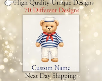Teddy Bear DTF Transfer, Cute Bear Heat Transfer for T-Shirts, Kids Clothing Iron On, Nursery & Baby Shirt Design
