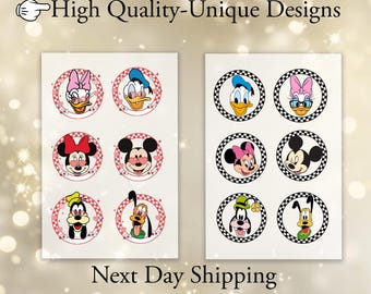Disney Mouse and Friends Checkered DTF Transfer, Retro Mickey And Friends Ready To Press DTF, Disney Back And Pocket Design DTF Print