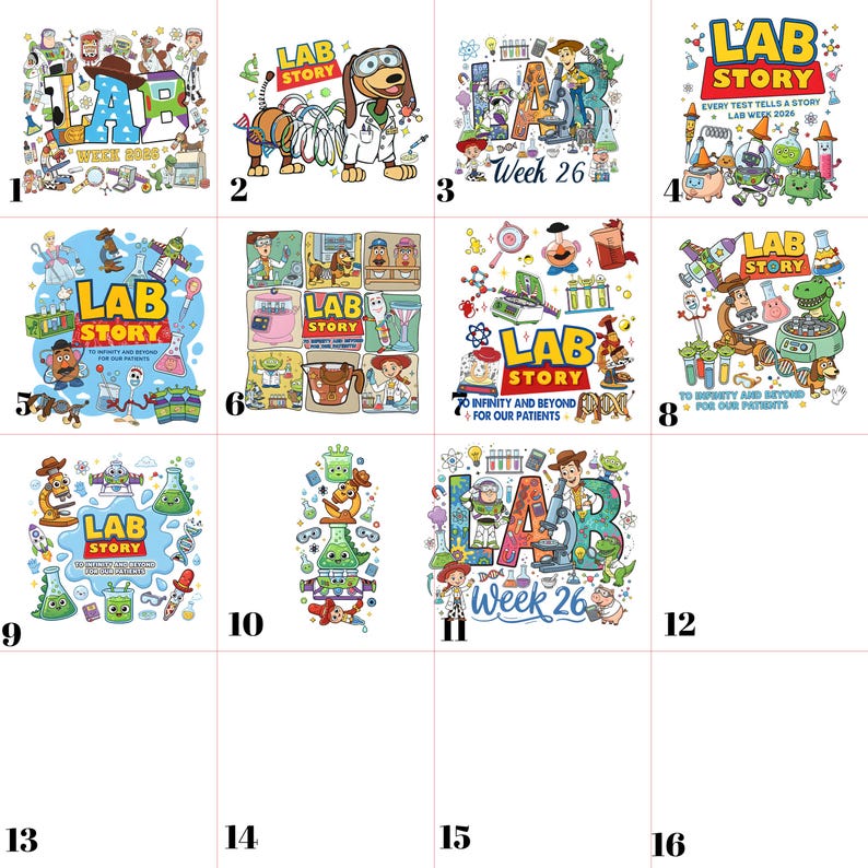 Lab Story DTF, Toy Story Lab Week 2026 All Characters DTF ...