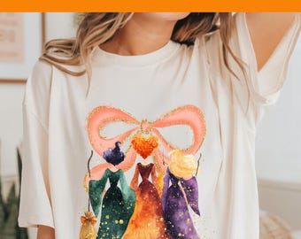 Hocus Pocus DTF Transfer: Sanderson Sisters Halloween Design, Coquette Hocus Pocus Dtf Transfer