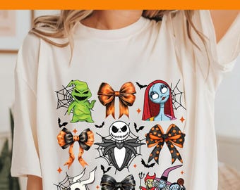 Disney Princess Halloween DTF, Halloween Princess Bow Shirt, Trick Or Treat DTF, Spooky Season Shirt, Disney Girls Halloween Coquette Dtf