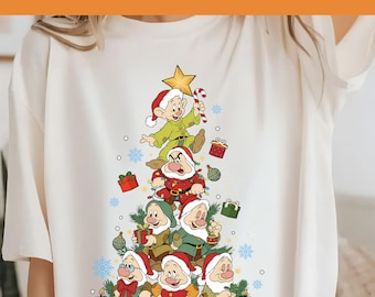 Seven Dwarfs Christmas DTF Transfer,  Ready to Press DTF Transfer, Iron on Decal, Direct to Film Transfer, 7 Dwarf Costume Group Dtf