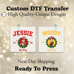 Disney Toy Story Matching DTF Transfer, Disneyland Family Matching DTF,Toy Story Characters Dtf, Disney Toy Story Ready To Press, Disney Dtf