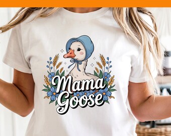 Mama Goose DTF Transfer Ready to Press, Coquette Mama Apply for Heat Press, Mothers day DTF Print, Vintage mama Gift, Mama goose