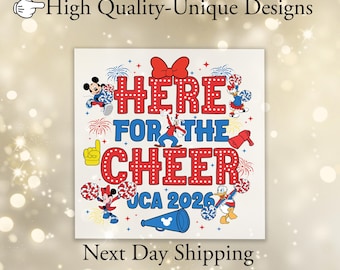 UCA All Star Nationals 2026 Dtf Transfer, Minnie Daisy Cheer Design, Castle Cheer, UCA Cheer Team 2026 Iron On Cheerleader Competition Dtf