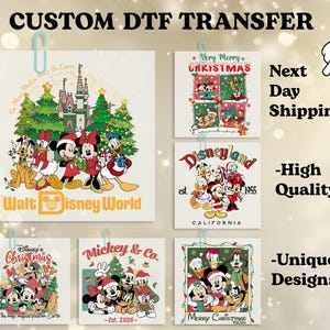 Disney Merry Christmas DTF Transfer, Disney Christmas Ready To Press, Christmas High Quality, DTF Gang Sheet, Disney Christmas Heat Transfer