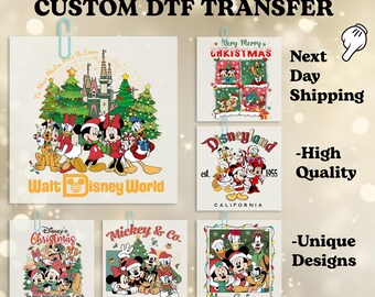Disney Merry Christmas DTF Transfer, Disney Christmas Ready To Press, Christmas High Quality, DTF Gang Sheet, Disney Christmas Heat Transfer