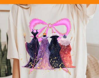 Watercolor Villain Coquette Bow Dtf Transfer, Villain Princess Coquette Dtf Transfer,  Evil Queens Heat Transfer, Villains Dtf