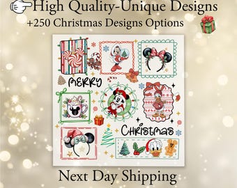 Disney Merry Christmas DTF Transfer, Disney Christmas Ready To Press, Disney Christmas Heat Transfer, Christmas High Quality, DTF Gang Sheet