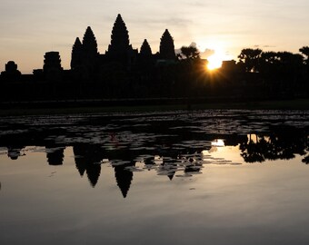 Angkor Wat at Sunrise #2 Siem Reap, Cambodia– Museum-Grade Metal Print
