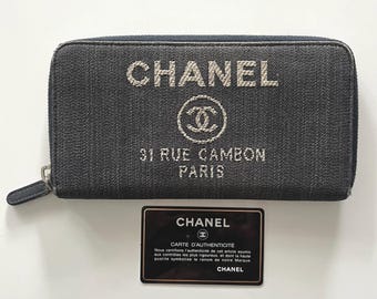 CHANEL vintage wallet 90’s Vintage CHANEL Black Leather Wallet With Large CC Stitch