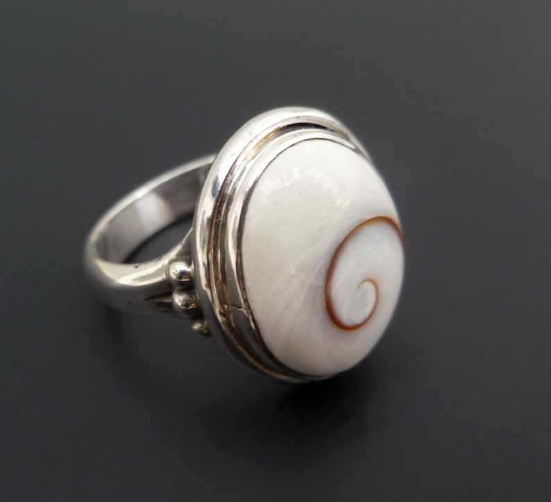 White Shell Band Ring