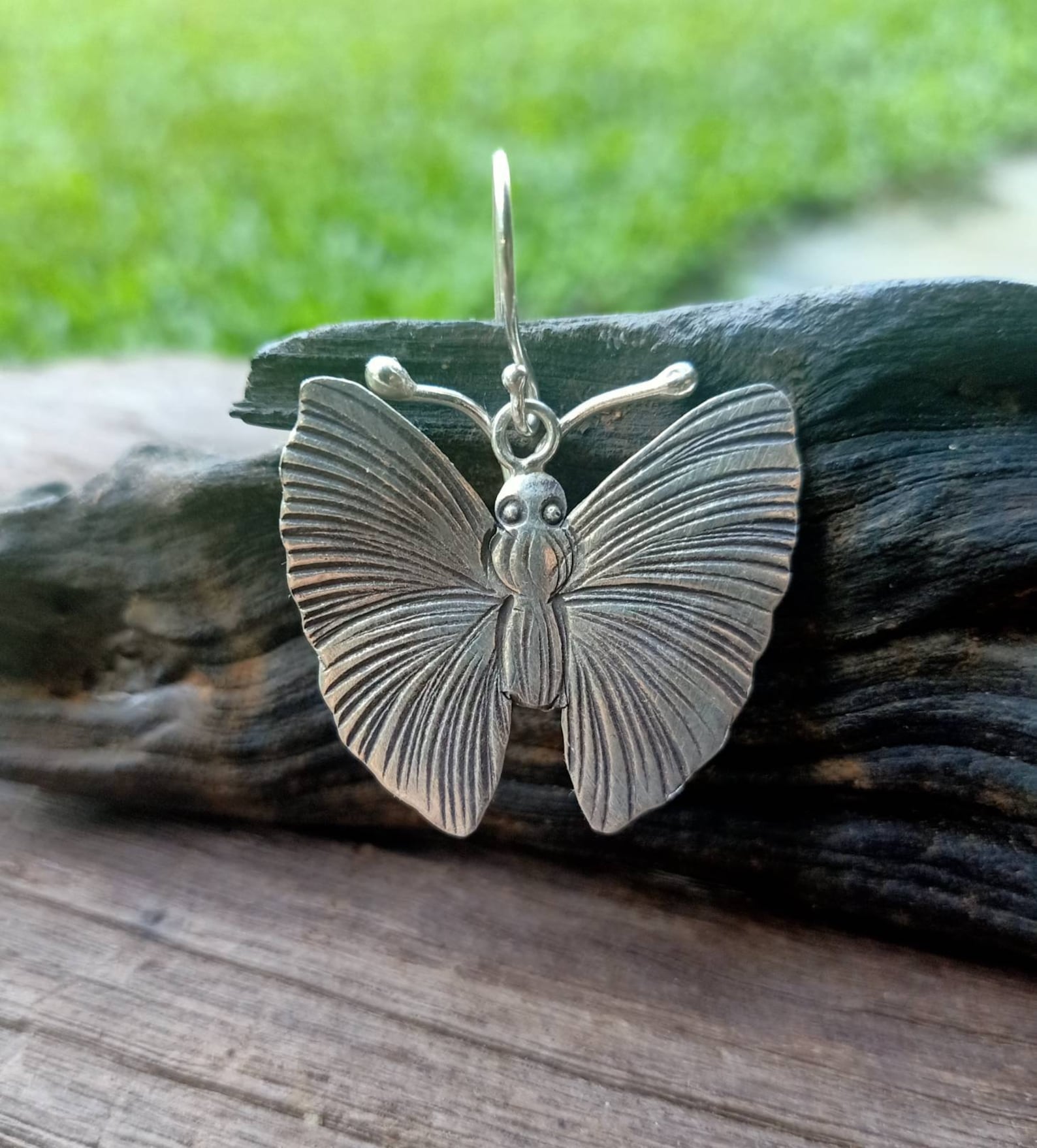 Collar Mariposa Plata Ley 925 Con Circonitas - Ajustable 45+3 Cm, Con Caja Y Tarjeta - Regalo Para Mujer