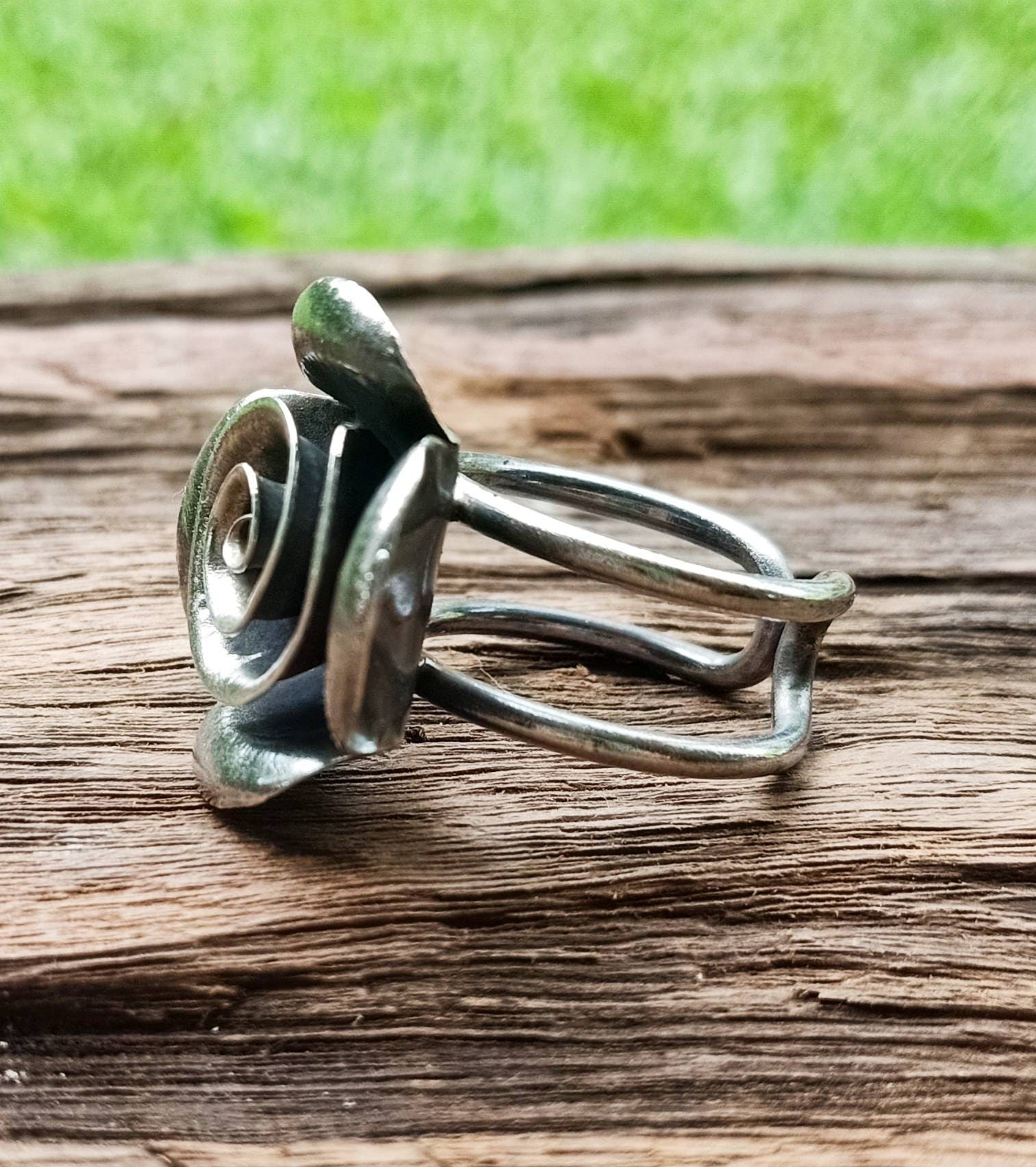 Sterling Silver Flower Novelty Ring Handmade Hill Tribe Etsy
