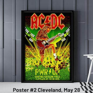 Pósters de conciertos de AC/DC, impresiones de pósters de AC/DC, póster de AC/DC en el Nissan Stadium de Nashville el 20 de mayo, póster de AC/DC, decoración de pared de AC/DC, merchandising de AC/DC