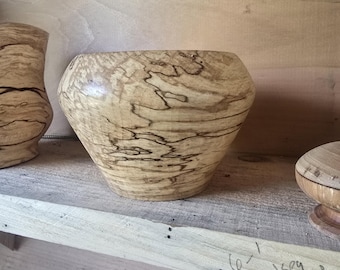 hand turned spalted rock maple candy bowl