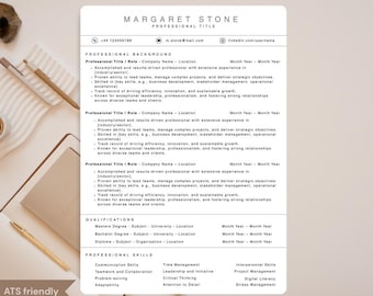 Professional ATS-friendly CV Template – editable in Canva