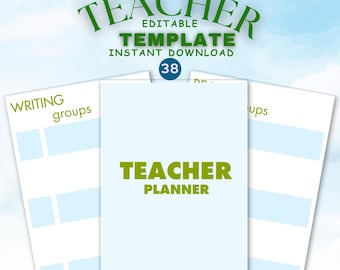 Teacher Planner Canva Template: Printable School Organizer (Digital Download)