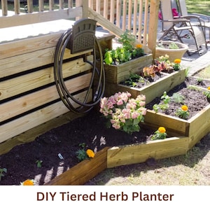 Tiered Herb Garden Plan: 3-Level Raised Bed DIY (Digital Download)