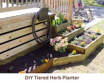 Tiered Herb Garden Plan: 3-Level Raised Bed DIY (Digital Download)
