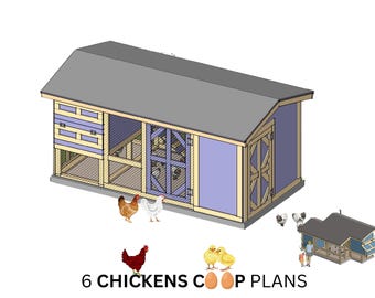 Planos de gallinero para 6 gallinas: Gallinero de acceso directo (PDF)