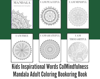 Mindfulness Mandala Adult Coloring Book | Printable Stress Relief & Relaxation Pages | Intricate Designs
