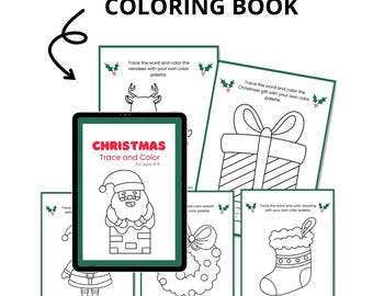Fun Christmas Tracing Coloring Book | Holiday Preschool Worksheets | Printable Learning & Activity Pages for Kids