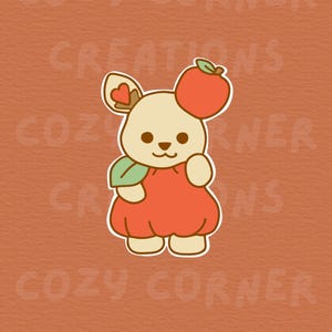Sticker pomme calicot
