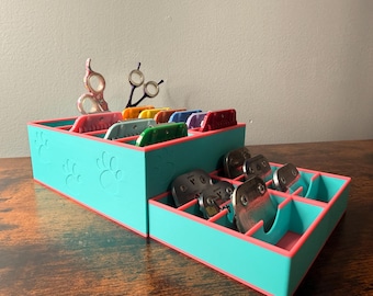 Personalized Dog Grooming Wide Blade Guard Holder | Clipper Organizer Tool Rack