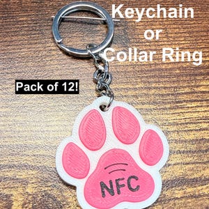 Personalized Keychain or Dog Tag. NFC | Pack of 12 | Easy to program