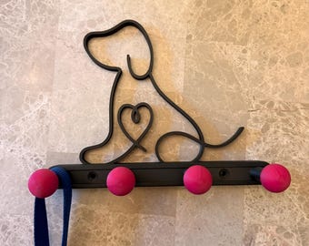 Dog Leash Holder (with multiple knob options) - 3D FILE
