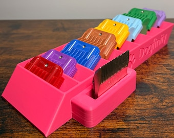 Personalized Dog Grooming Blade Guard Holder (Standard or Wide)| Clipper Guard Organizer Tool Rack