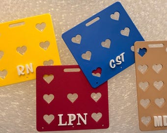 Customized *3 Pack* | Badge Buddy: RN, LPN, CST, or Custom | Id Holder | Healthcare Worker Tag