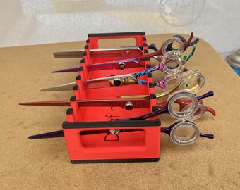 Personalized Dog Grooming Scissor Holder— Up to 10 pairs, organizer