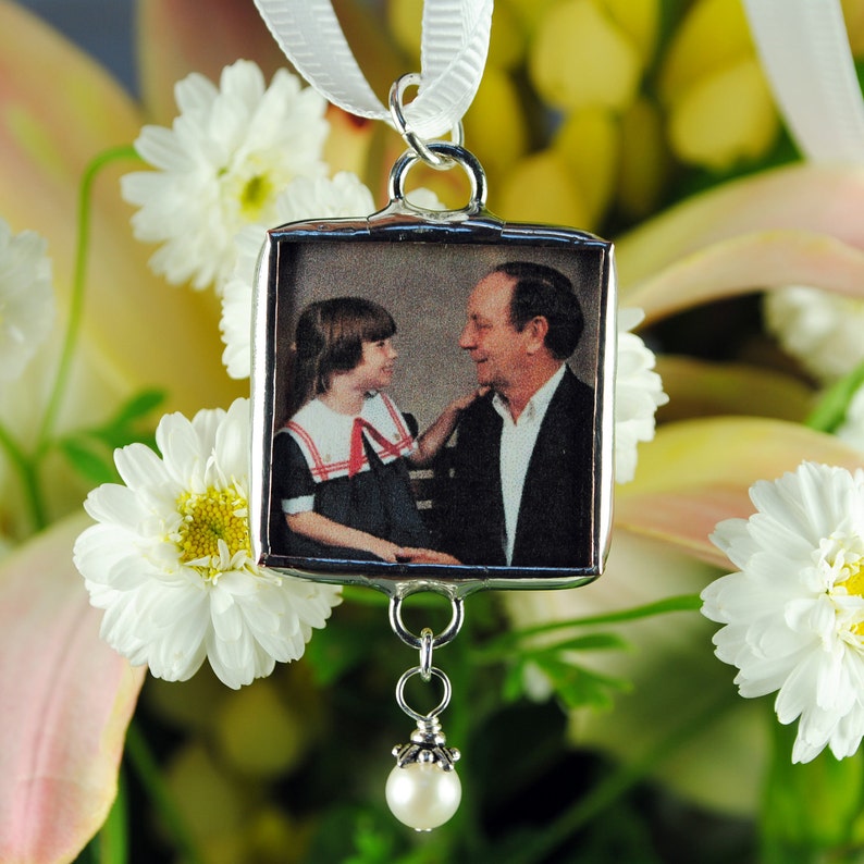 Floral Bouquet Wedding Bouquet Charm Bridal Bouquet Wedding Photo Pendant