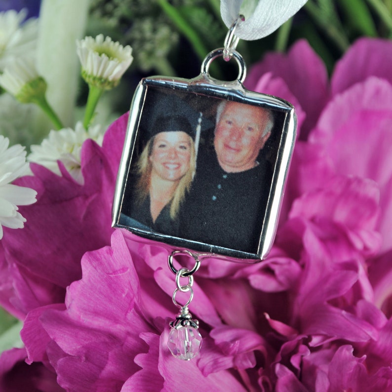 Floral Bouquet Wedding Bouquet Charm Bridal Bouquet Wedding Photo Pendant