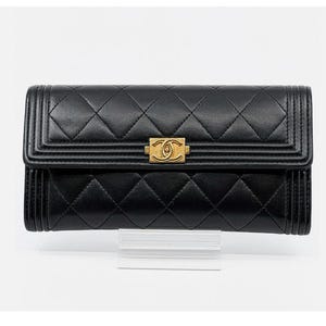 CHANEL Junge Matlse Klappe Lange Geldbörse