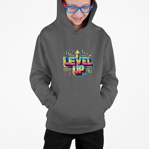 Videogame Youth Hoodie Gaming Sweatshirt Cute Chill Hoodie Perfect Gift for Gamers Trendy Pullover for Kids